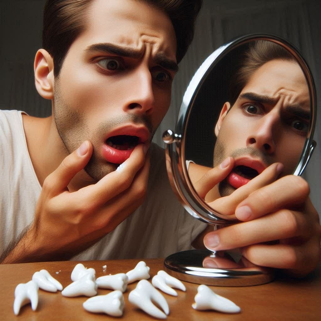 Sonhar com dente caindo - Representação Artística