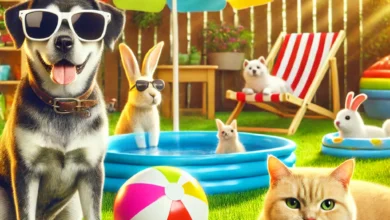 Pets e verão- representação artística